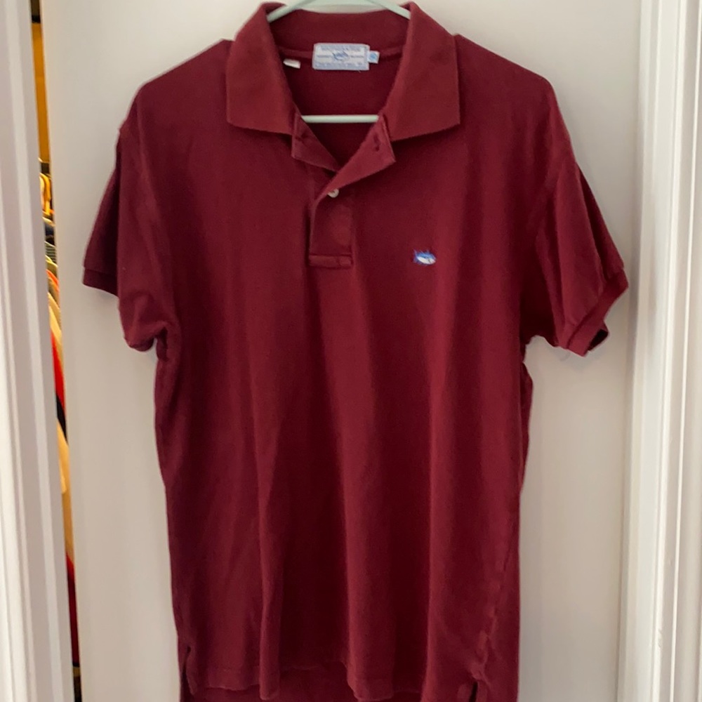 Burgundy Southern Tide polo